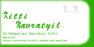 kitti navratyil business card